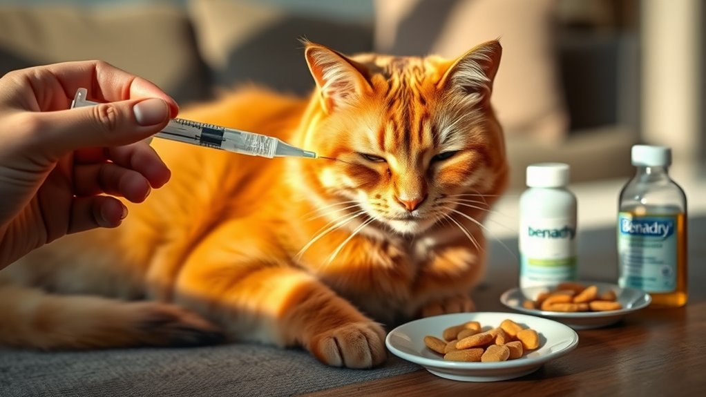 administer benadryl to cats safely