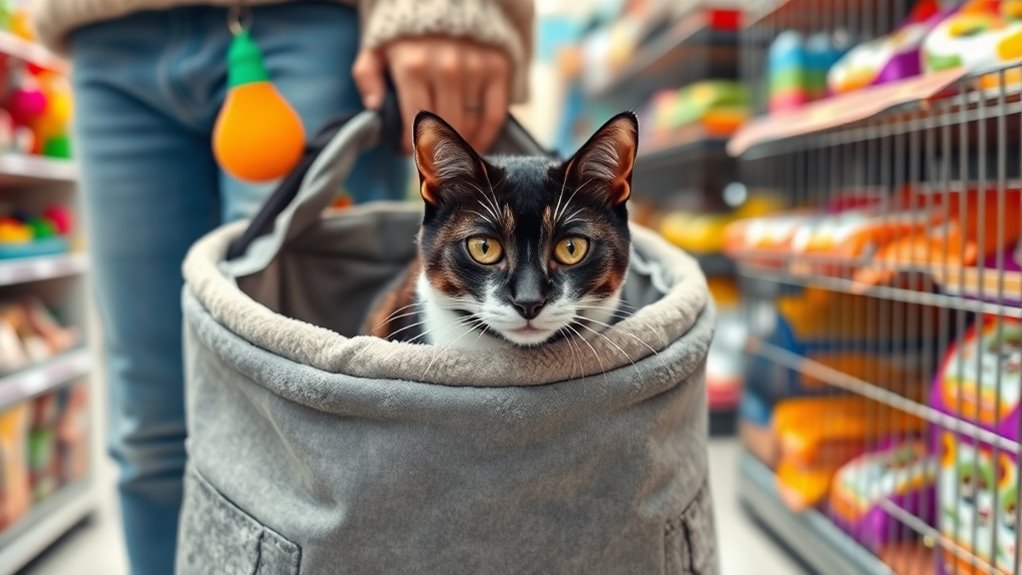 bringing cat to store