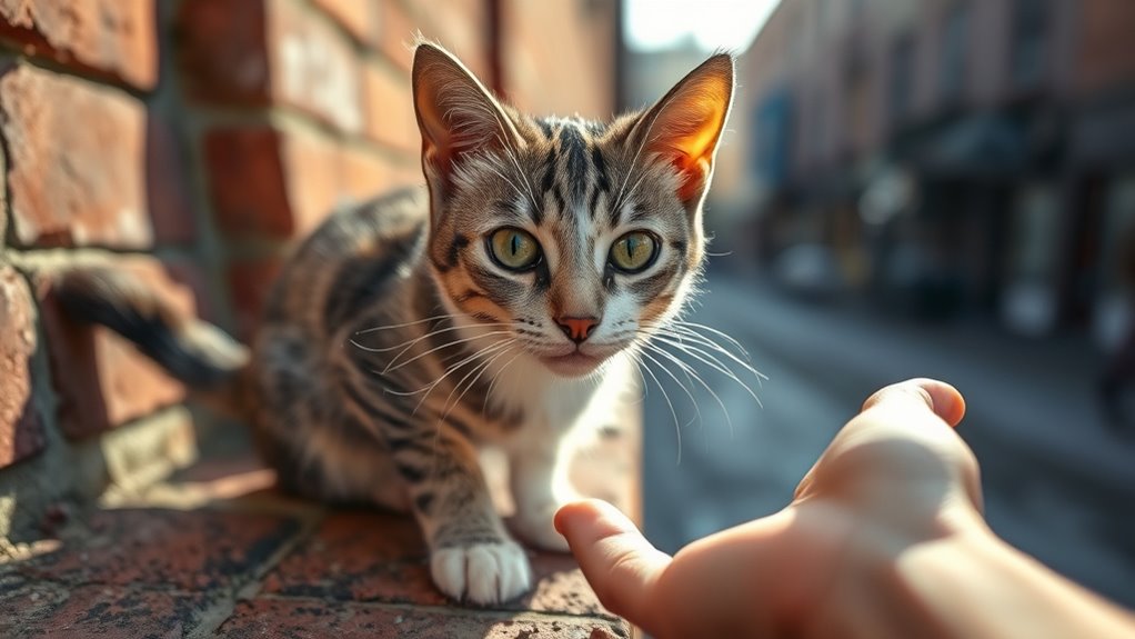 calmly observe and interact