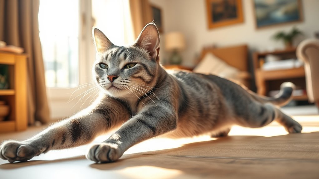 cat s contentment during petting