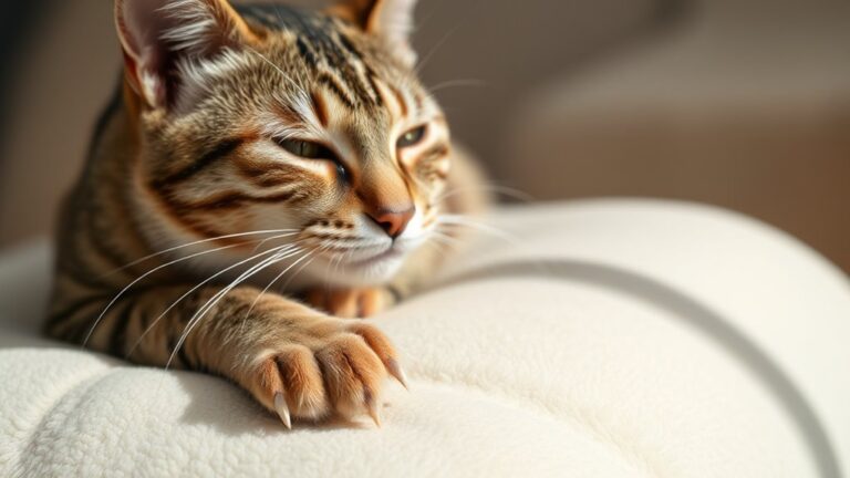 claw extension during petting