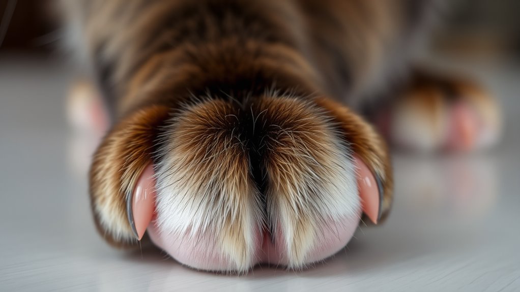 claw extension indicates comfort