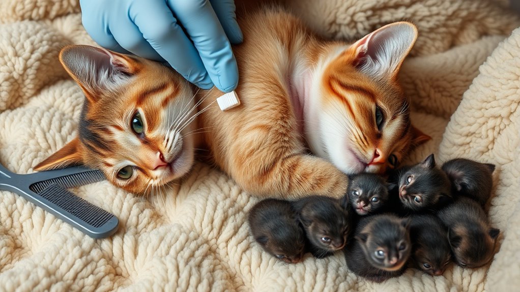 fleas harm nursing cats