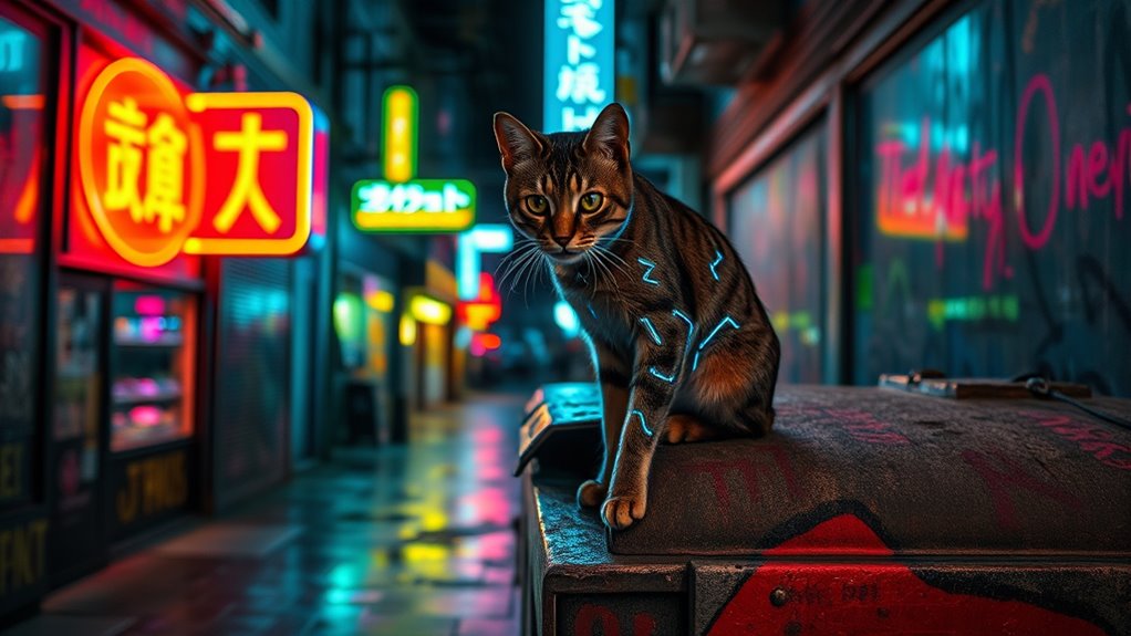 stray cats in night city