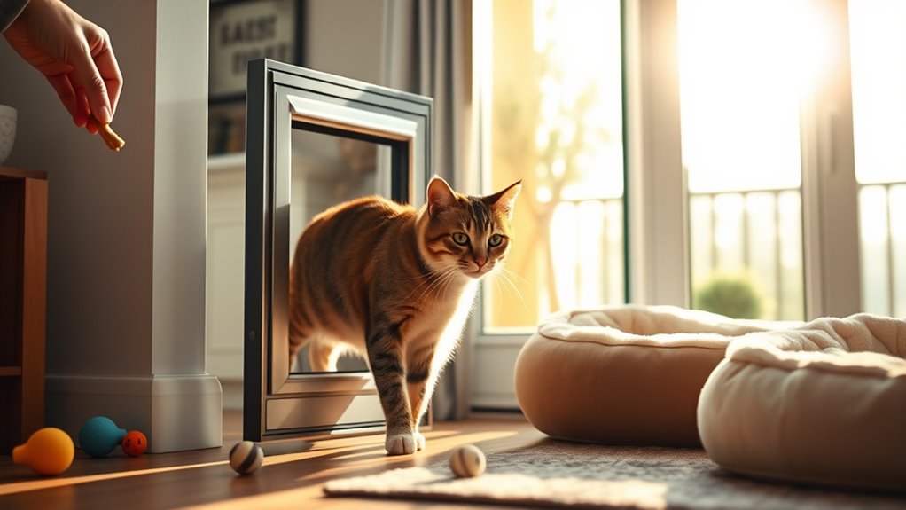train cat for pet door