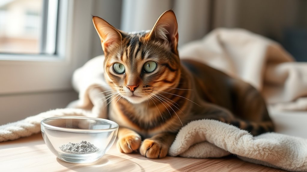 wait before petting cat